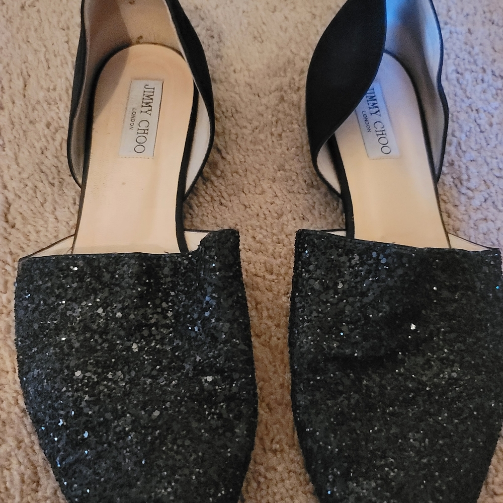 Jimmy ChooGlobe Crystal d'Orsay Flat